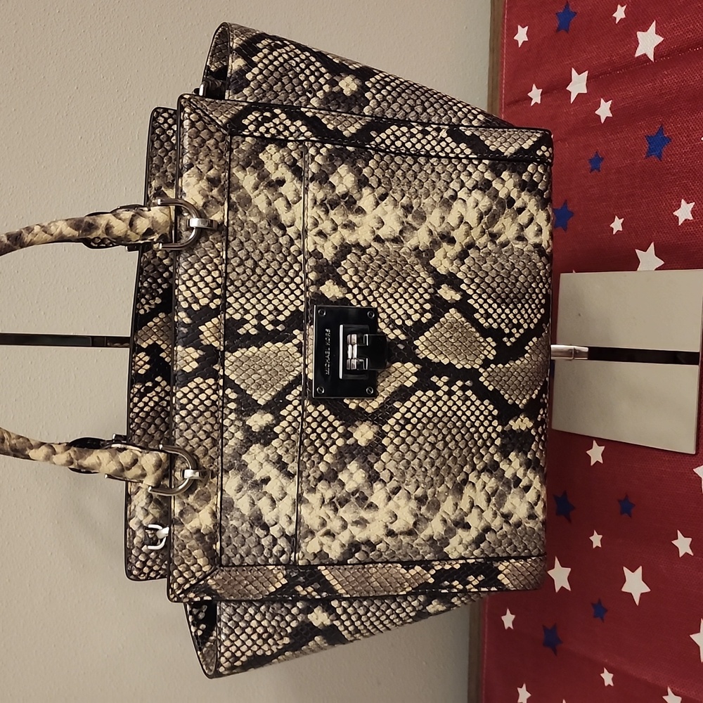 Euc Michael Kors Python Satchel - image 2